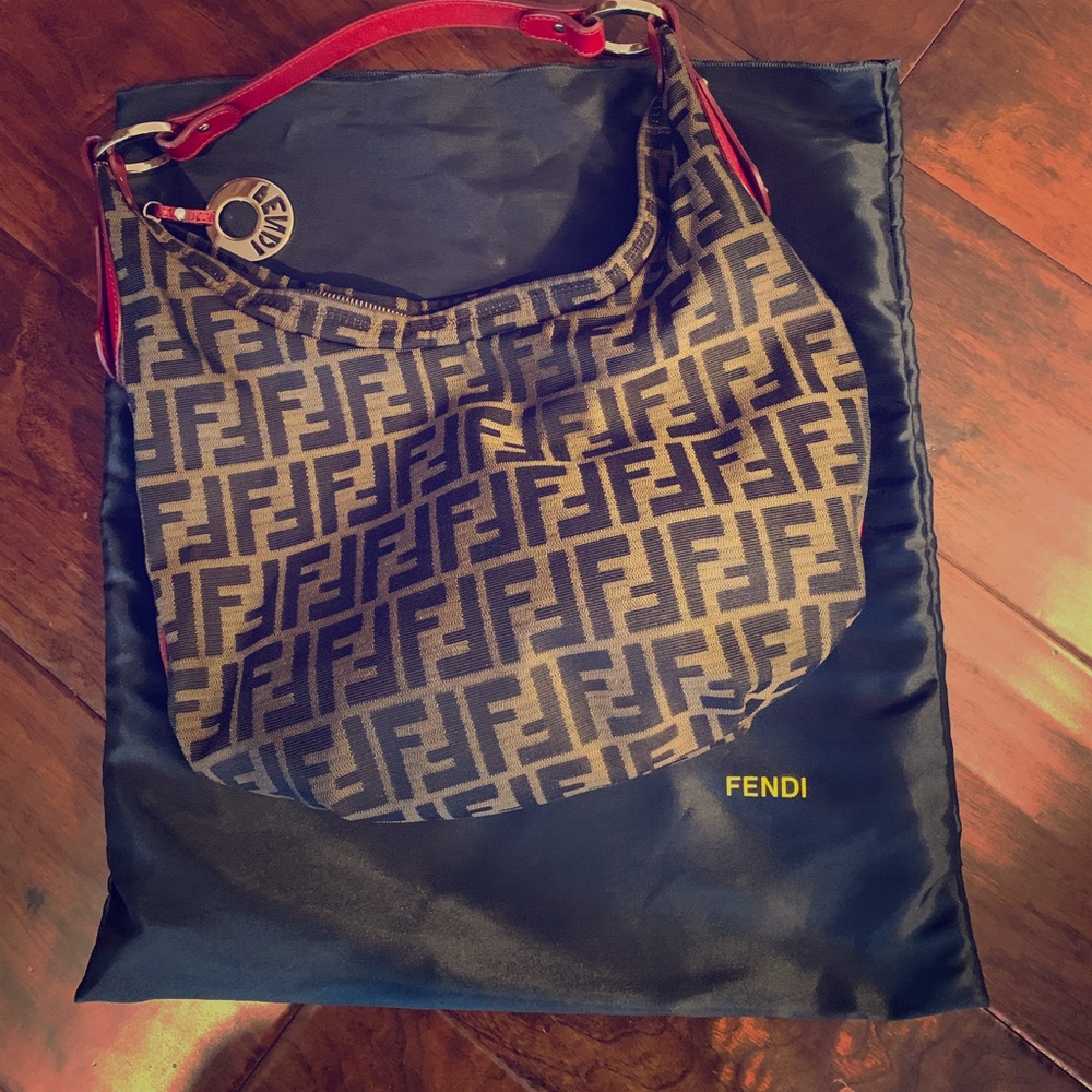 Fendi Zucchino Hobo Bag
